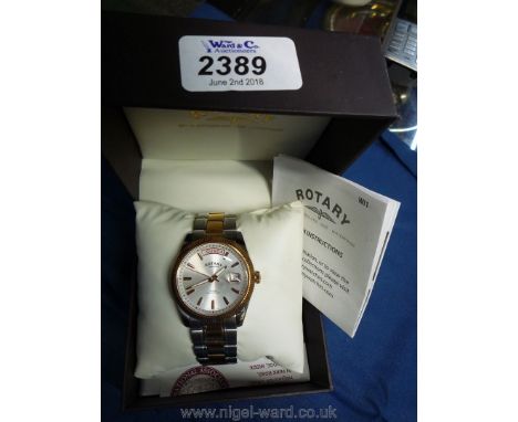 A gent's Rotary Dolphin standard Wristwatch, as new with box and paperwork