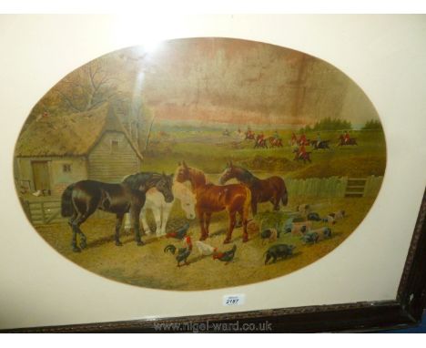 A Hunting scene Print