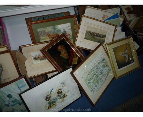 A quantity of Prints to include 'Sunday Rest', two Mandy Shepard limited edition Prints: 'The Start' and 'Behind the Stalls',