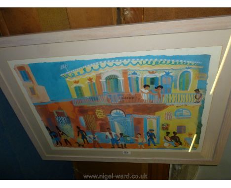A Village Scene Print