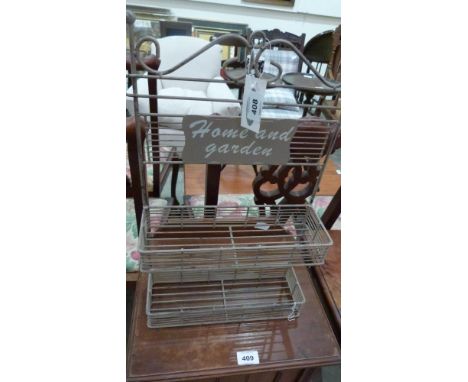 A wire spice rack