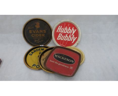 Brewing - Six enamel advertising trays