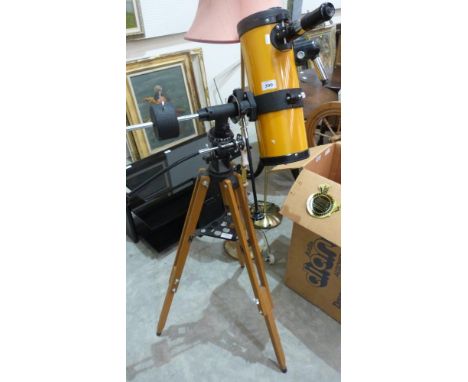 A catadioptric astronomical telescope. F 8.7 F1000mm, on tripod stand