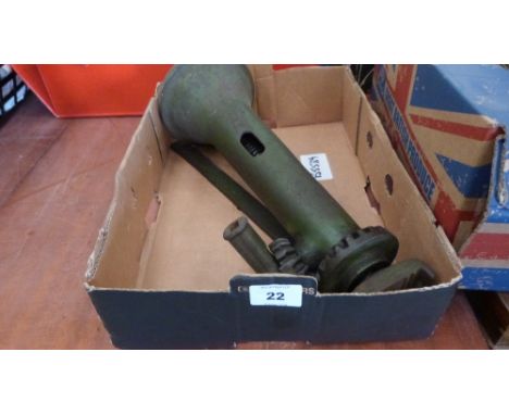 A vintage tractor jack
