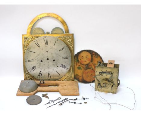 An eight day clock movement, the 12in dial inscribed 'Pattinson, Halifax'