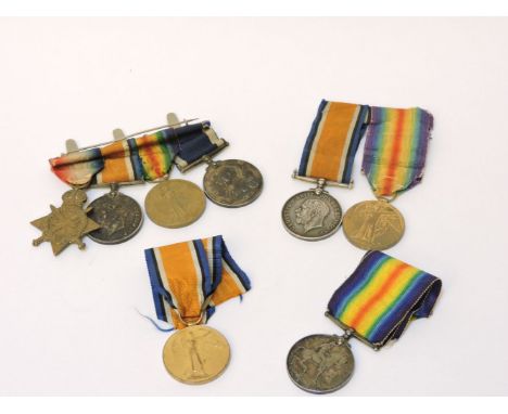 A group of four Great War medals, comprising 1914/1915 Star, War and Victory and Long Service medals awarded to K4168 A J S D