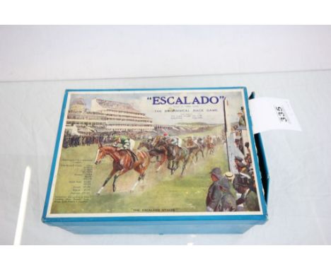 Boxed Chad Valley Escalado, complete with horses, box with one end split 