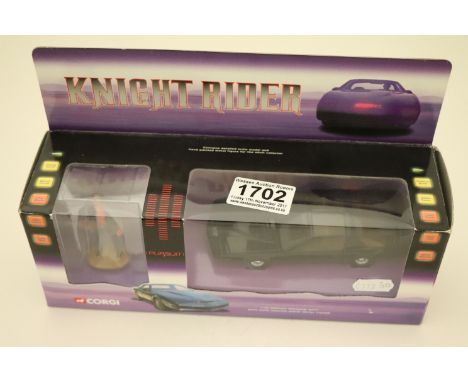 Boxed Corgi 1:36 CC05601 Knight Rider Pontiac Transam Kitt with hand painted white metal figure, excellent