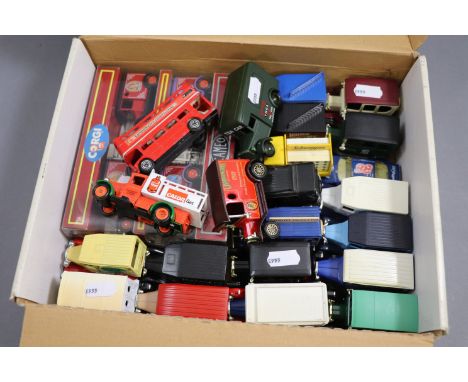 Box of assorted diecast vehicles to include Corgi, Lledo etc