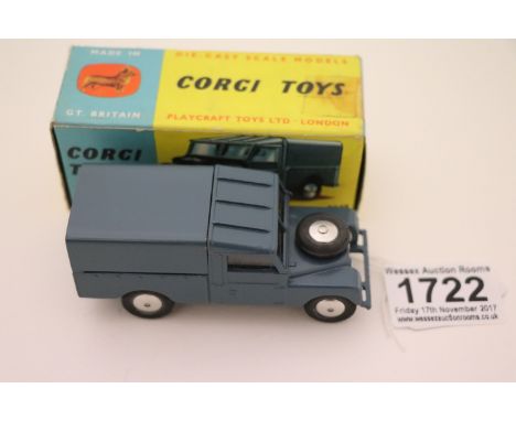 Boxed Corgi 351 Land Rover RAF Vehicle military vehicle in excellent condition with some paint chips, box gd-fair with some w