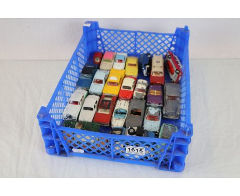 Collection of vintage Corgi & Dinky diecast model vehicles, play worn with the odd repaint, includes Corgi Heinkel, Ford Cons