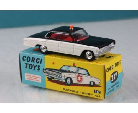 Boxed Corgi 237 Oldsmobile Sheriff Car in excellent condition, box excellent 