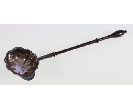 George III silver ladle, London 1767, Maker SM possibly Samuel Meriton CONDITION REPORT: Ladle 30cm long.  Some wear to handl