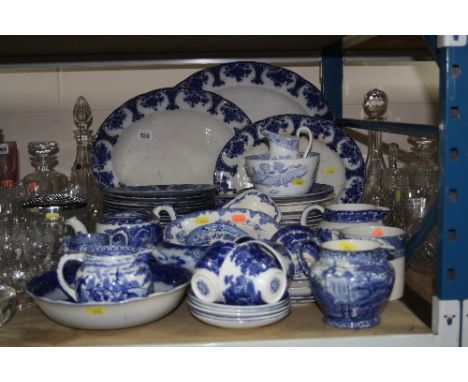 VARIOUS BLUE AND WHITE CERAMICS, to include George Jones & Sons, Spode etc (s.d.)