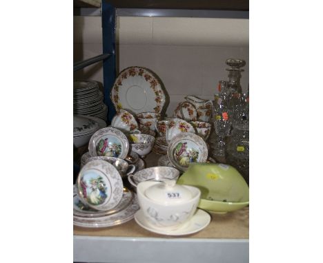 H.M. WILLIAMSON VICTORIAN TEAWARES, 'Edna' pattern (21), two pieces of Carltonware and another teaset (18)