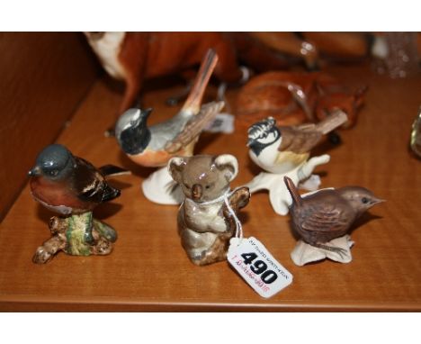 A BESWICK KOALA BEAR 1039, Chaffinch No.991 (a/f) and three Goebel birds (5)