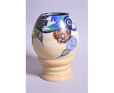 WILKINSON LTD POTTERY 'TAHITI-CAMELIA' VASE, signed L. Allen, impressed 362 to base, height approximately 21cm