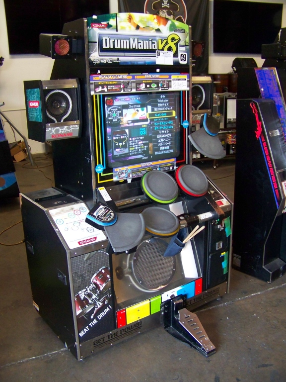 DRUM MANIA V8 KONAMI MUSIC ARCADE GAME Item is in used condition