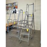 Lot - (1) 5-Step, (2) 4-Step and (1) 2-Step Rolling Stairs
