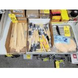 Lot - Paint Brushes, Paint Stirrers and Paint Tray