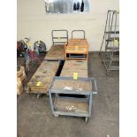 Lot - (3) 30 in. x 60 in. and (1) 24 in. x 48 in. Flat Deck Carts with (1) 15 in. x 30 in. 4-Wheel