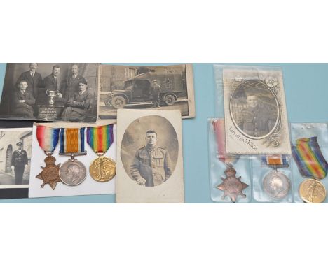 Royal Army Medical Corps: a group of three WWI General Service Medals awarded to: 59570 Private M. Finch, 1914-15 War Medal, 