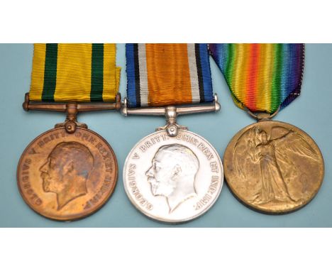 A group of WWI General Service Medals awarded to: 2607 Private J. Mills Royal Army Medical Corps, to include; War Medal, Vict