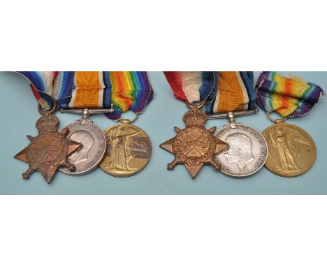 Royal Army Medical Corps: a group of three WWI General Service Medals awarded to: 21988 Private S.I. Hadwin, 1914-15 Star, Wa