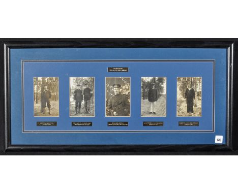 Signed portrait photographs from members of The Brandenburg Prisoner of War Camp 1917, to include: W. Impey Able Seaman upon 