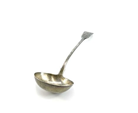 A George IV silver fiddle pattern soup ladle by William Chawner, London 1829, length 33cm, weight 7 toz.