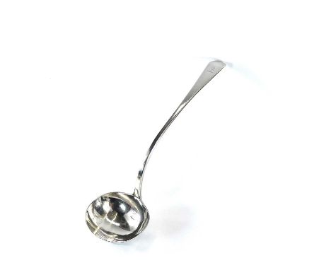 A George IV silver Old English pattern soup ladle by William Sumner, London 1825, length 33cm, weight 7.5 toz.