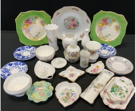 Ceramics - Royal Crown Derby, Posies, Blue Aves, Aynsley Papillion grey, cottage garden, etc,  Grimwades, Shelley Melody etc 