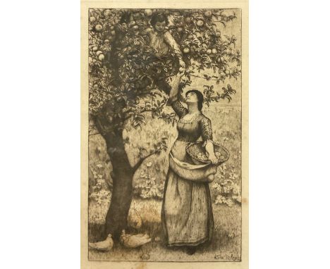 Thomas Riley (1856-1892), by and after, The Apple Gatherers, engraving, 28cm x 18cm;  Honoré Daumier (1808-1879), by and afte