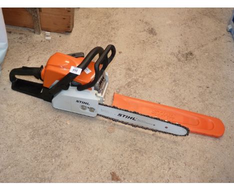 A "Stihl" petrol chainsaw. Engine has good compression.
