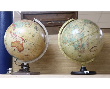 A table lamp globe and another globe