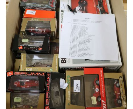 Brumm Oro/Bis 1:43 scale model cars (23), 5 similar models, a Brabham F-III 1:24 kit, Mikansue Austin Healey etc. (all boxed,