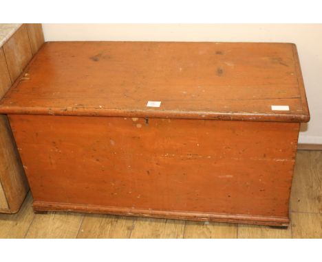 A painted pine trunk, W.99cm