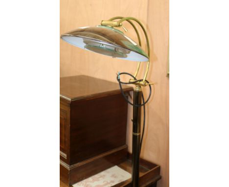 A French chrome retro standard lamp, H.165cm