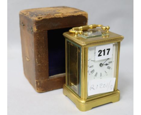 A cased carriage clock