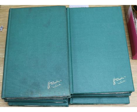 Bates, Herbert Ernest - The Country and White Clover, 7 signed and numbered first editions (6,13,15,18,23,25 and 43), green c