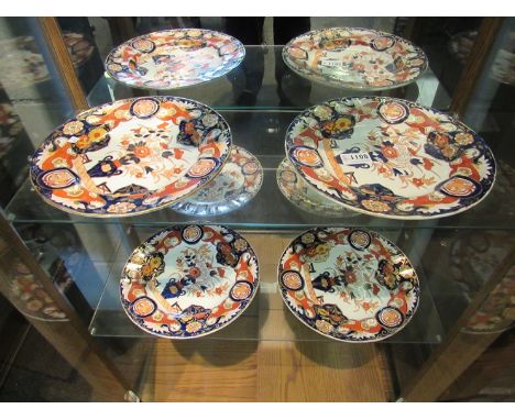 A set of four Mason's ironstone "Ashworth" Imari pattern plates