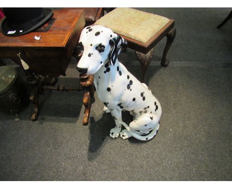 A ceramic figure of a Dalmatian dog, 75cm tall