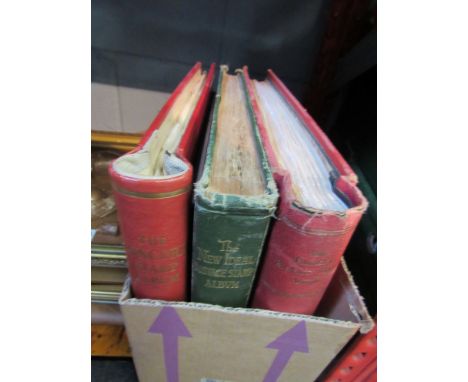 A box of stamp albums containing mainly Commonwealth issues