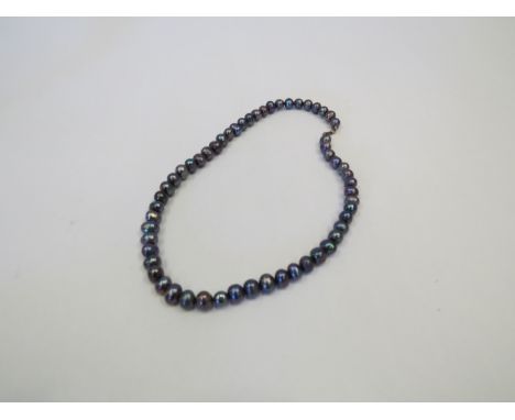 A purple pearl necklace