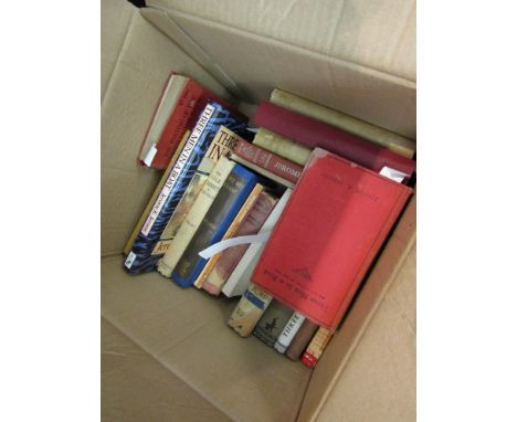 Two boxes containing a good quantity of works Jerome K. Jerome, including several first edition copies of 'Three Men in a Boa