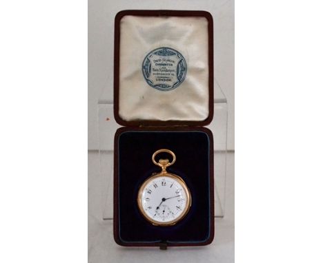 A LATE 19TH CENTURY SWISS "FRITZ PIGUET AND BECHMANN" GENTLEMAN'S 18CT GOLD CASED POCKET WATCH, stamped .750, the dust cover 