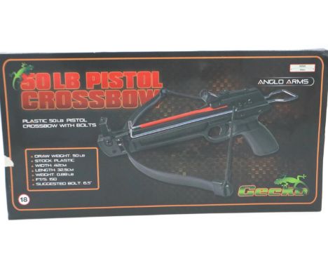 New boxed Anglo Arms pistol grip crossbow. P&amp;P Group 2 (£18+VAT for the first lot and £3+VAT for subsequent lots) 