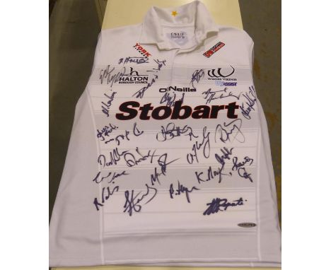 Two Widnes Vikings signed rugby league shirts, XL &amp; M. P&amp;P Group 1 (£14+VAT for the first lot and £1+VAT for subseque