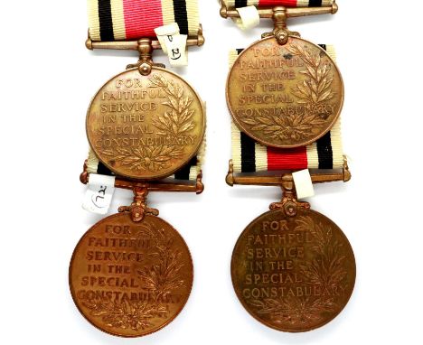 Four George V / VI Special Constabulary Faithful Service medals, named to Stanley A Snell, Ernest Hopkins, William G Mine and