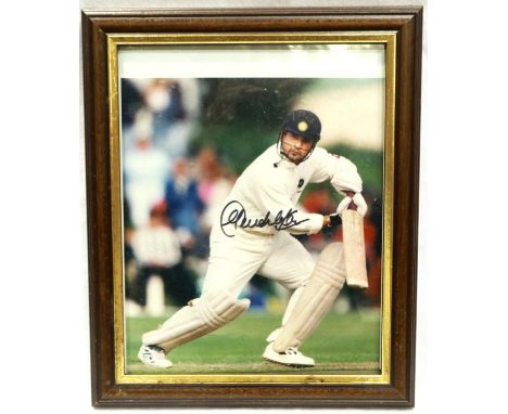 Sachin Tendulkar signed publicity shot photograph. Excluding frame: P&amp;P Group 1 (£14+VAT for the first lot and £1+VAT for